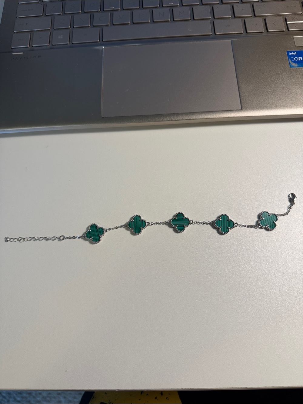 Green Clover Link Bracelet - Women Jewelry